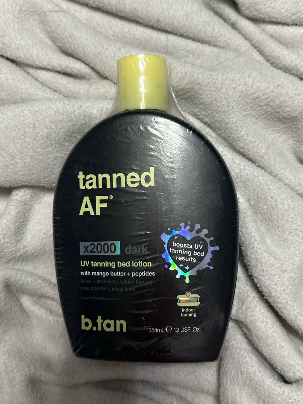 Tanned AF x2000 Dark UV Tanning Bed Lotion - Yellow & Black